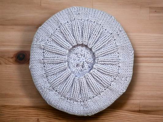 Knitted Lilac Beret - Handmade French Style Hat - Soft and Warm - Fast Shipping