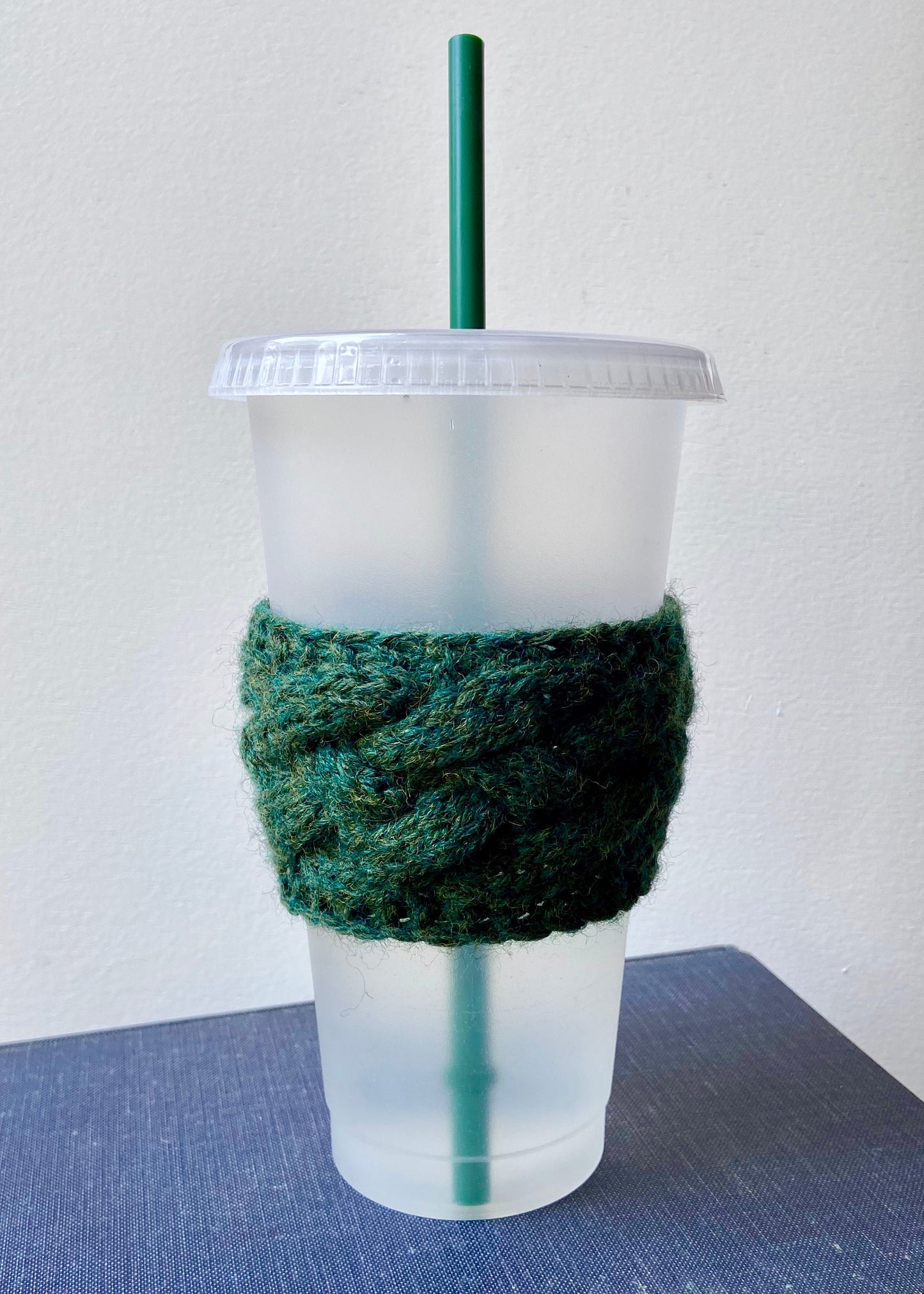 KNITTING PATTERN - Lattice Cable Coffee Sleeve