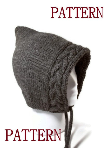 KNITTING PATTERN - Braided Cable Hood