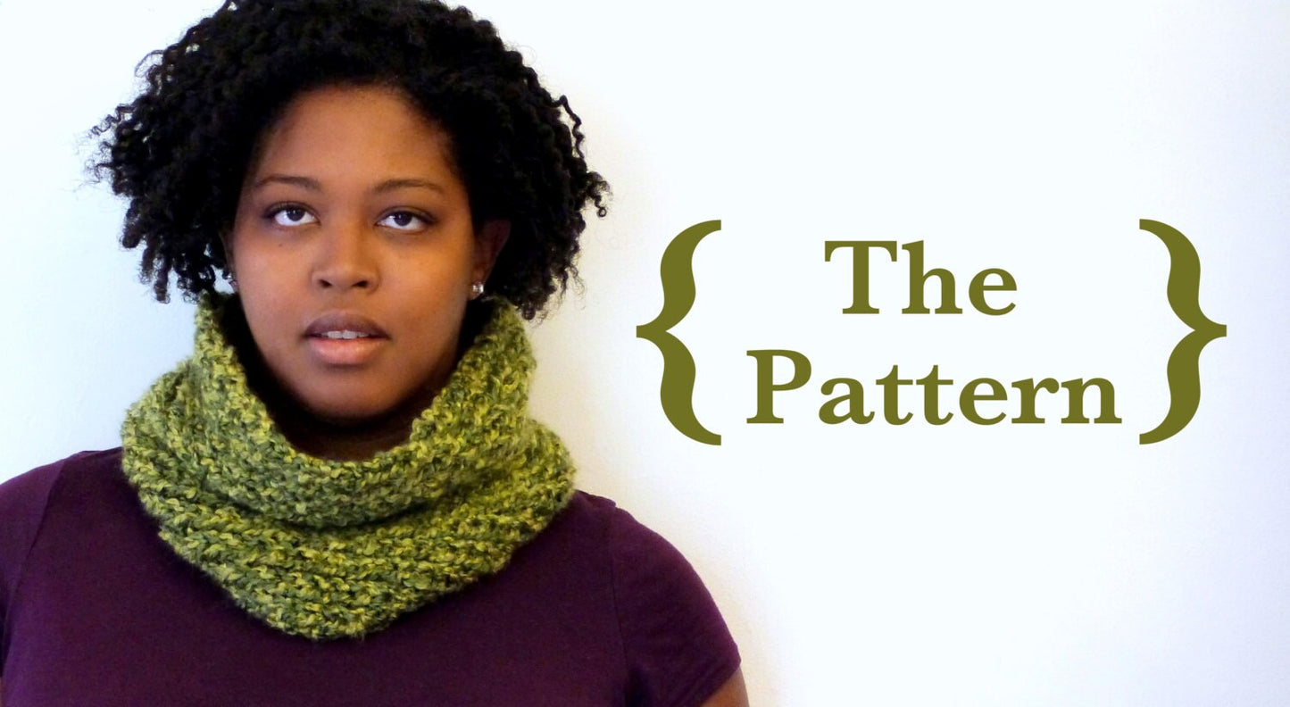 KNITTING PATTERN - Delightful Cowl - Easy Knitting Pattern