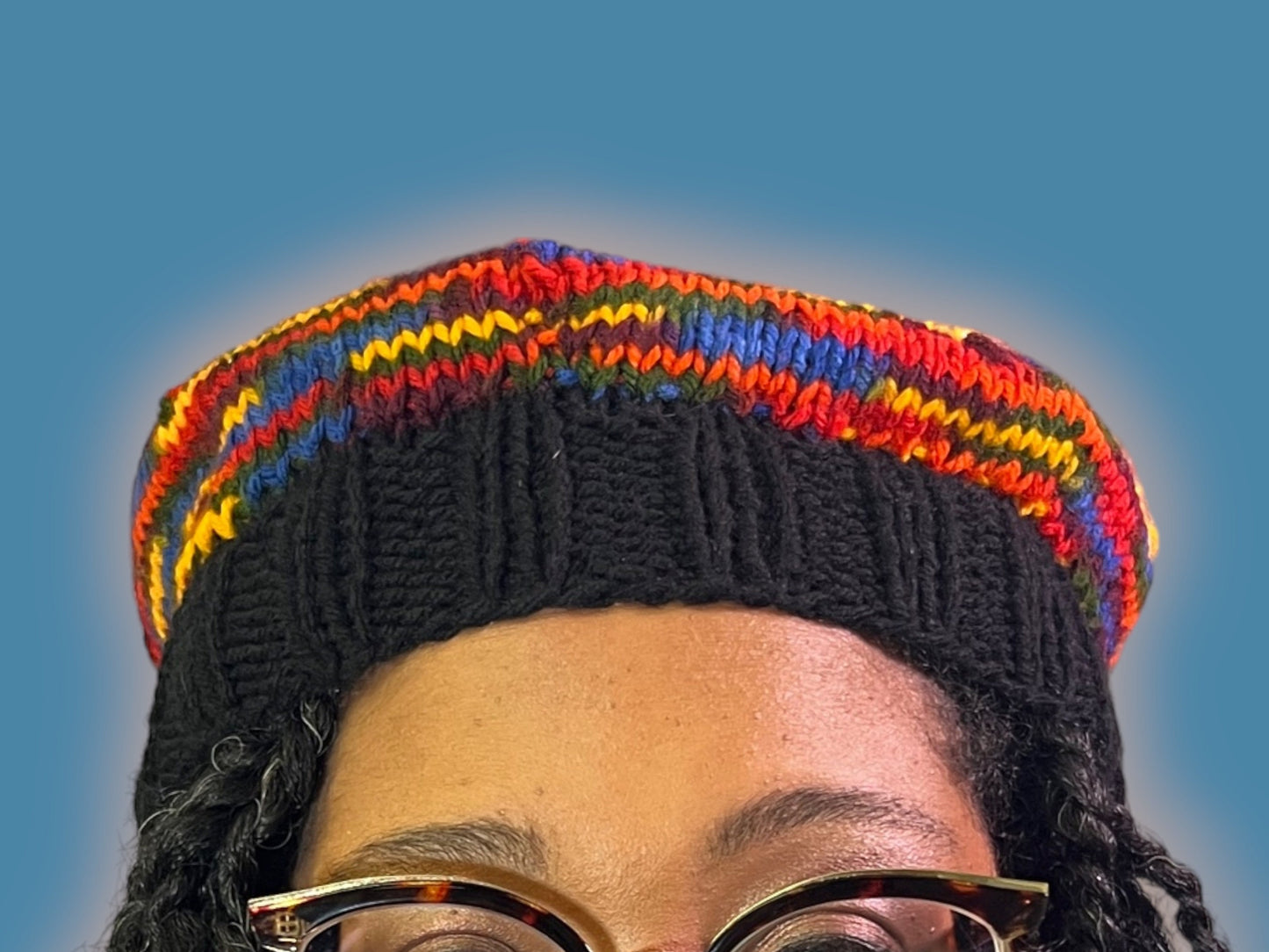 Hand Knit Beret | 90s Throwback Beret | Multi-Color Knitted Beret | Handmade | Free Shipping