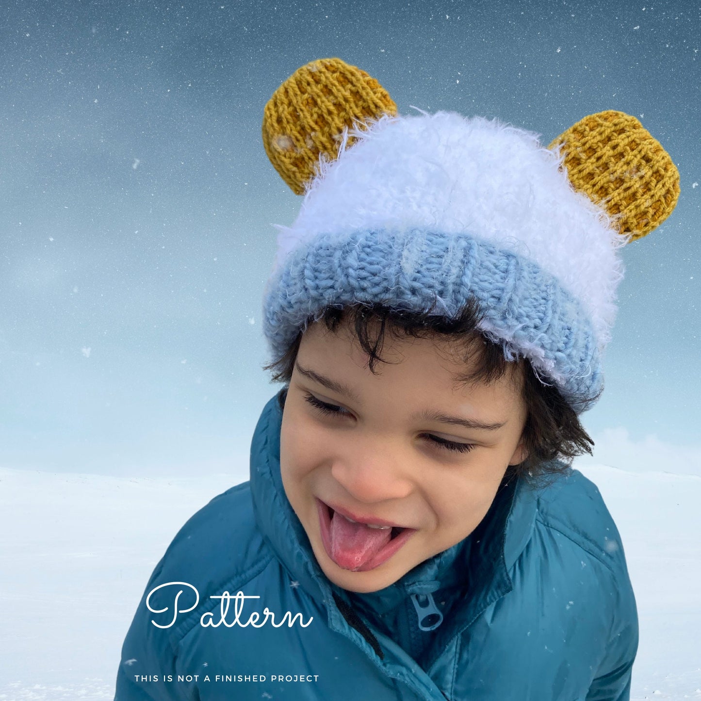 Waffles and Mochi Hat - KNITTING PATTERN - Yetti Cosplay Hat - Easy to Read Knitting Pattern