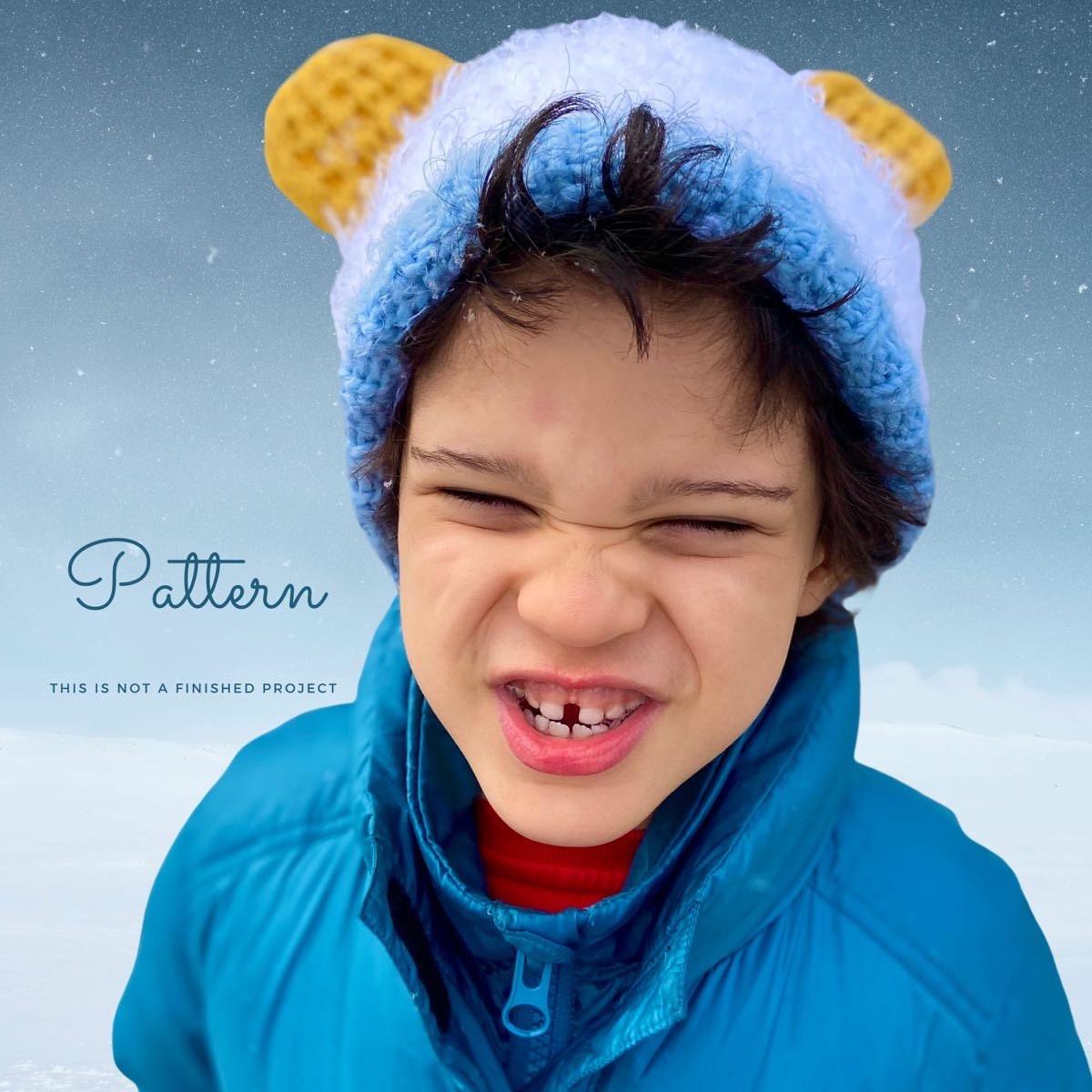 Waffles and Mochi Hat - KNITTING PATTERN - Yetti Cosplay Hat - Easy to Read Knitting Pattern