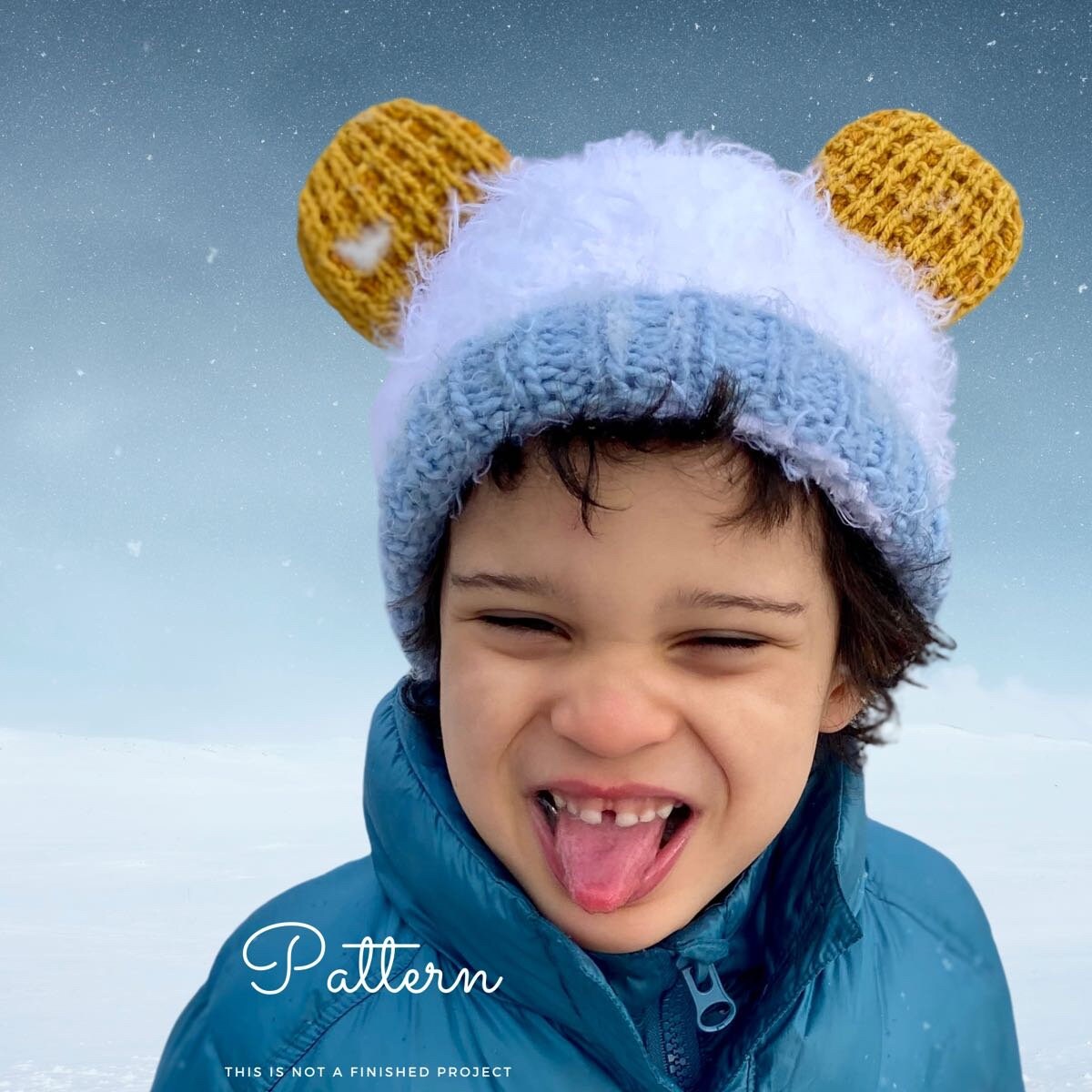 Waffles and Mochi Hat - KNITTING PATTERN - Yetti Cosplay Hat - Easy to Read Knitting Pattern
