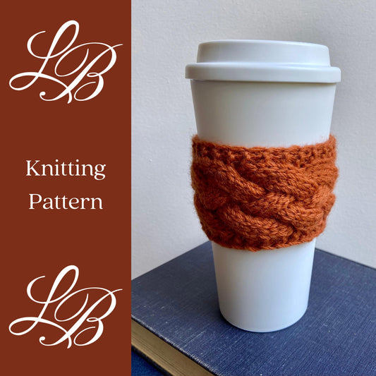 KNITTING PATTERN - Lattice Cable Coffee Sleeve