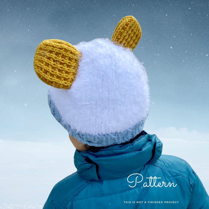 Waffles and Mochi Hat - KNITTING PATTERN - Yetti Cosplay Hat - Easy to Read Knitting Pattern