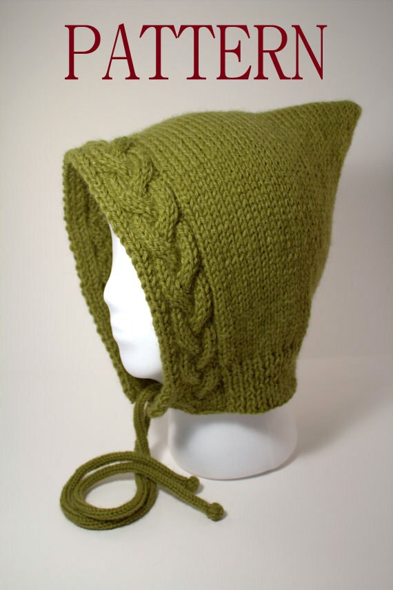 KNITTING PATTERN - Braided Cable Hood