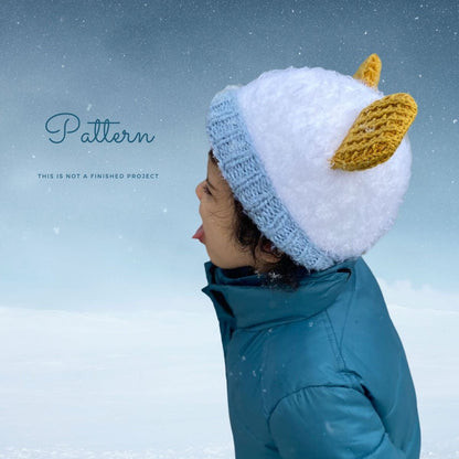 Waffles and Mochi Hat - KNITTING PATTERN - Yetti Cosplay Hat - Easy to Read Knitting Pattern
